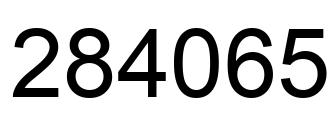 Number 284065 black image