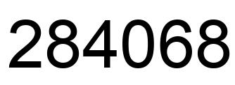 Number 284068 black image