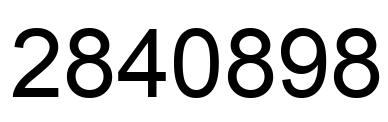 Número 2840898 imagen negro