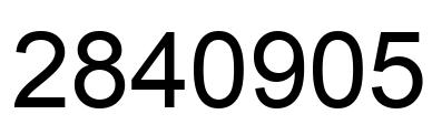 Number 2840905 black image