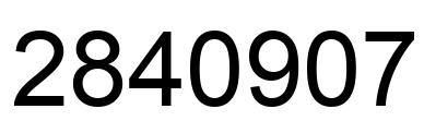 Number 2840907 black image