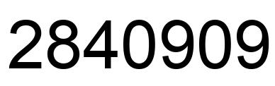 Number 2840909 black image