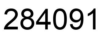 Number 284091 black image