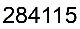 Number 284115 black image