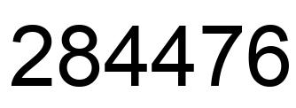 Number 284476 black image