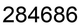 Number 284686 black image