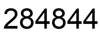 Number 284844 black image