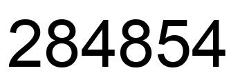 Number 284854 black image