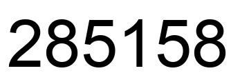 Number 285158 black image