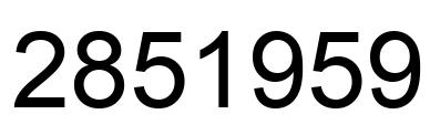 Number 2851959 black image