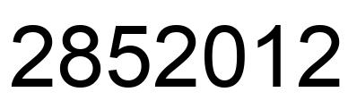 Número 2852012 imagen negro