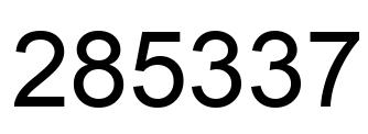 Number 285337 black image