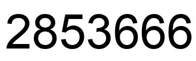 Number 2853666 black image