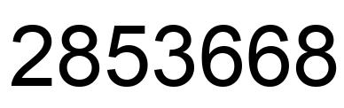Number 2853668 black image