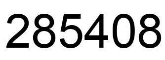 Number 285408 black image