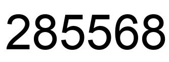 Número 285568 imagen negro