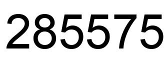 Número 285575 imagen negro
