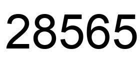 Número 28565 imagen negro