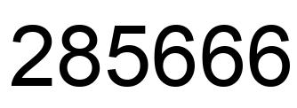 Number 285666 black image