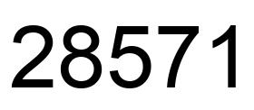 Number 28571 black image
