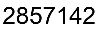 Number 2857142 black image