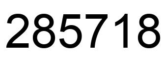 Número 285718 imagen negro
