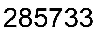 Número 285733 imagen negro