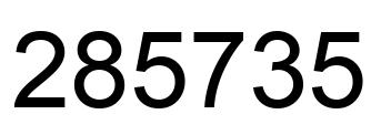 Número 285735 imagen negro