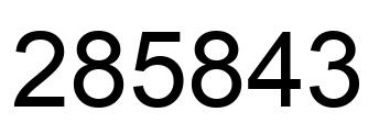 Number 285843 black image