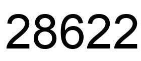 Número 28622 imagen negro