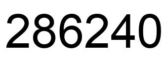 Number 286240 black image