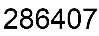 Number 286407 black image