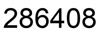 Number 286408 black image