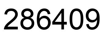 Number 286409 black image