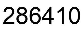 Number 286410 black image