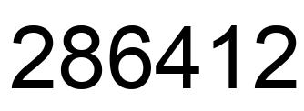 Number 286412 black image