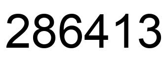 Number 286413 black image