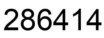 Number 286414 black image