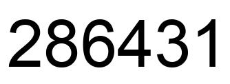 Number 286431 black image