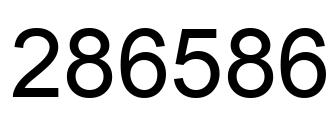 Number 286586 black image