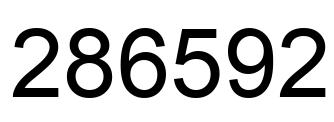 Number 286592 black image