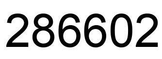 Number 286602 black image