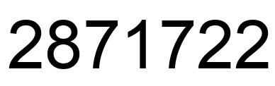 Number 2871722 black image