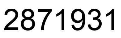 Number 2871931 black image