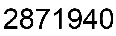 Number 2871940 black image