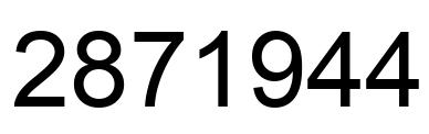 Number 2871944 black image