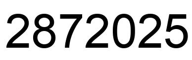 Number 2872025 black image