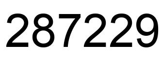 Número 287229 imagen negro