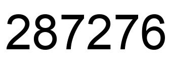 Número 287276 imagen negro
