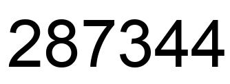Número 287344 imagen negro